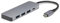 Amazon Basics Hub USB 3.2/3.1 Gen 2, 10 Gbps, da USB-C a 1 USB-C/3 USB-A, funziona con Windows/Mac, Argento, Nero