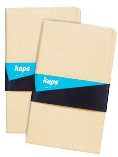 Kaps Professional Shoe Polish Cloth (2 Pck) – Twin-Pack 100% Cotton Mirror Shine Lint-Free Buffing Cloths – Non-Leather & Synthetic Footwear – Durable & Machine-Washable – EU Footwear Protection