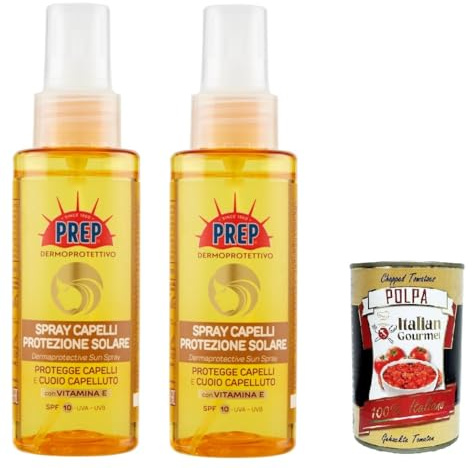 Prep Dermoprotective Lot de 2 sprays de protection solaire SPF 10 2 x 100 ml + Italian Gourmet Polpa 400 g