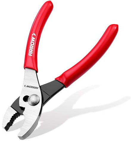 ARROW 6 Slip Joint Pliers, Small Pliers with Thick Dip-Grip Handle