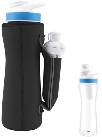 Custodia isolata in neoprene – Portabottiglie isolata | Borsa termica per bottiglie d'acqua | Borsa per bottiglie d'acqua | Borsa termica per bottiglie di birra soda, bevande in bottiglia, 7 x 7 x 21