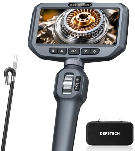 Caméra endoscopique articulée bidirectionnelle avec éclairage, Endoscope Industriel DEPSTECH avec sonde articulée, caméra d'inspection mécanique Flexible pour Inspection de Moteurs Automobiles muraux