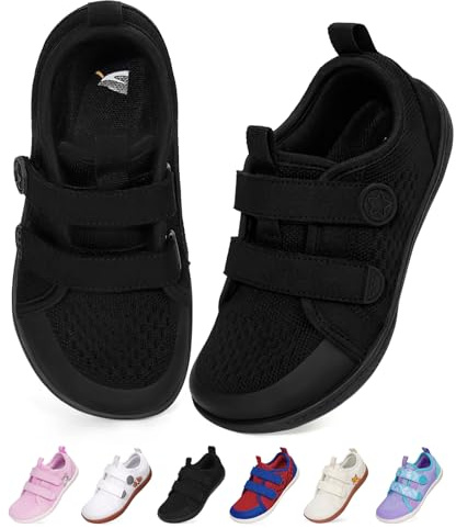 BibYuga Barfussschuhe Kinder Breite Barfußschuhe Jungen Mädchen Minimalistische Sneaker Weich Hausschuhe Rutschfeste Traillaufschuhe | mit Fußgewölbeunterstützung