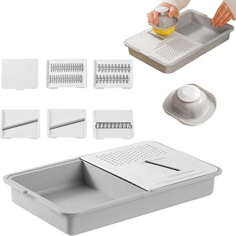 Nybhyjka Ralladores De Verduras Para Cocina | Cortador De Verduras - Cortador Multiusos Con Bandeja Y Pelador Para Preparar Comidas, Ensaladas, Cocina Hogar, Camping Y Actividades Exteriores