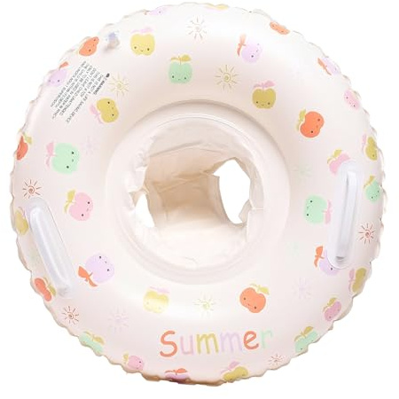 Simring baby från 1–5 år, simring för småbarn, simdäck baby, simstol småbarn, uppblåsbar simflyta (äppel)