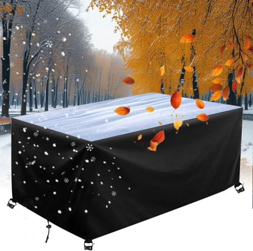 AJALGZ Funda para Mesa Exterior Impermeable Funda Mueble de Jardin, 180x80x70cm/Largo x Ancho x Alto 420D Oxford Resistente Al Viento Los Rayos Anti-UV Antipolvo Funda Protectora Muebles Jardin
