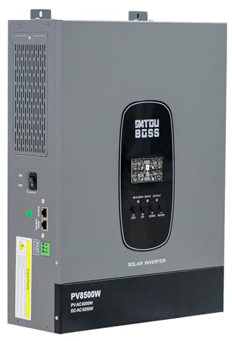 DATOUBOSS 6200W 48V Hybrid Inselwechselrichter Solar, MPPT, Reiner Sinus | 8500W PV-Eingang, 120A MPPT, LiFePO4/BMS-Kompatibilität, reine Sinuswelle, optionaler CT-Sensor anschließbar