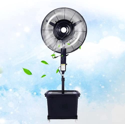 YDkjwjw Ventilador nebulizador para exteriores con oscilación de 90°, tanque de 42L para horas de frescor, ventilador industrial para jardines y eventos