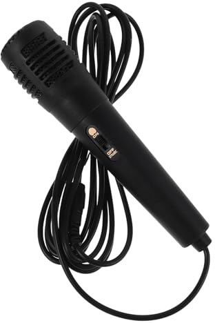 MOKKHNB Microfono Dinamico Cablato 6,35mm in Metallo Nero, Microfono per Amplificatore e Performance su Palco, Uso Professionale Indoor e Outdoor