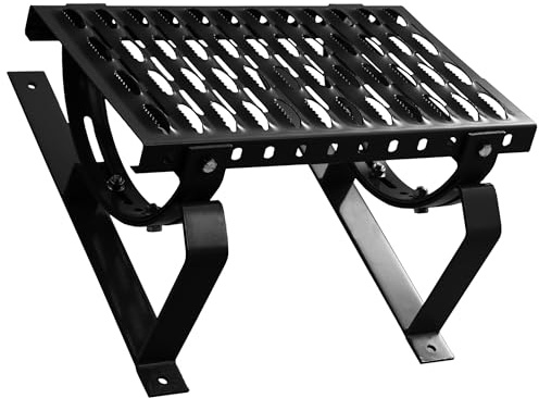 Dachtritt Steigtritt 80 cm für Plattdach flache Abdeckung RAL 9005 Schwarz | Komplett - platte Eindeckung, Bitumenschindel, Trapezblech - feuerverzinkter Stahl, korrosionsbeständig, Zinkbeschichtung