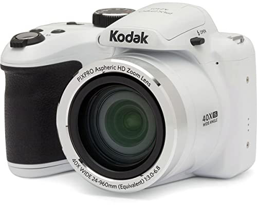 KODAK Pixpro AZ401 - Digitale Bridge-Kamera 16 MP, Videoaufzeichnung, Weitwinkel 24 mm, 7,6 cm LCD-Display, 180° Panorama - Weiß