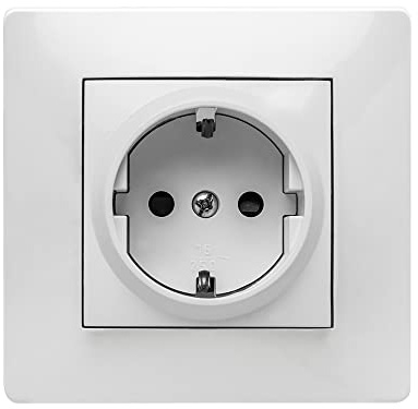 FAMATEL – Schalter | Einbaudose | Serie Habitat 15 | Einfache Installation | Hohe Wasserdichte des Produkts | Kindersicherung | TT | 16A | 250V | Weiß