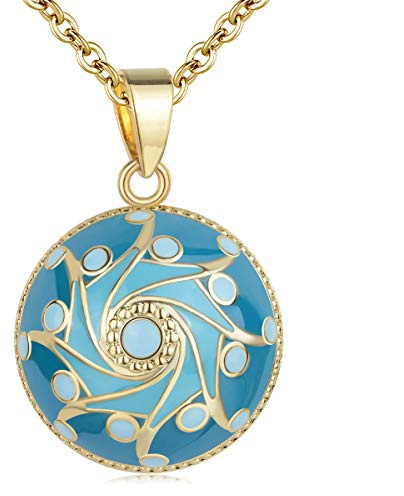 AEONSLOVE Llamador de Angeles Embarazada, Vintage Bisuteria Colgantes Mujer Colgante Carillón Música Cadena Collar Música Timbre Bell Bola Mujeres Joyas Niñas, Damas, Profesor, Madres y Hermanas