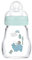 MAM Feel Good Glass Baby Bottle (170 ml), Milk Bottle with Wide Opening, Sturdy Baby Drinking Bottle with Teat Size 1, from Birth, Bear/Hedgehog