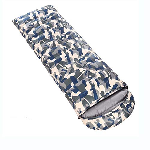 GUOCU Schlafsack Für Camping In 3-4 Saison Leichtgewichtig, Wasserdicht Und Warm Für Erwachsene Und Kinder丨Rucksackreisen, Camping, Wandern Und Reisen,Tarnung,13℃~28℃,Extrem 3℃, Füllung 0.6kg