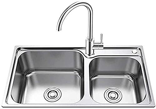 MNSSRN Set di lavandino in Acciaio Inox, Taichung da Cucina, lavabo sottopiano, lavandino, lavandino composita Composito Doppio Bagno, lavandino AntiGraffio