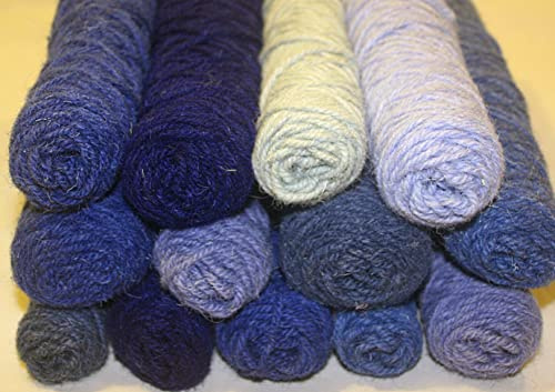 400g 100% Wolle Garn, REST!!! von Fabrik, 100 Schurwolle, Strickgarn Garn, Paket, Yarn Wool STOCK (Blautöne 400g.)