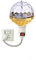 Michear Disco Light,Colorful Rotating Magic Ball Light Bulb,Automatic Rotating LED for Party Home Stage Light (Ball Lamp+UK Plug)