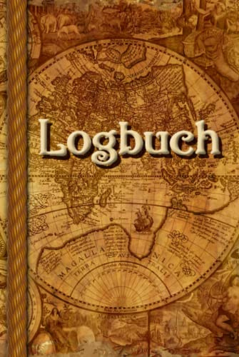 Logbuch für Ihre Bootsfahrten: Edler Vintagelook mit alter Weltkarte, ca. A5 - für umfangreiche Daten