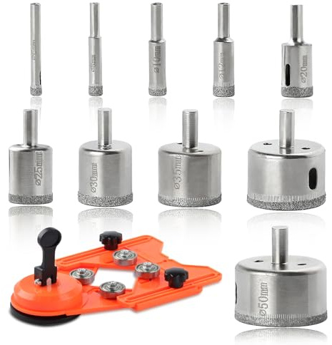 SPEEDWOX bohrer Set Loch Lochsäge Set für Glas Lochsäge Kit Fliesenbohrer Lochsäge Bohrer Glasbohrer Fliesenlochsäge Marmorfliesen Glasbohrer zum Bohren von Löchern