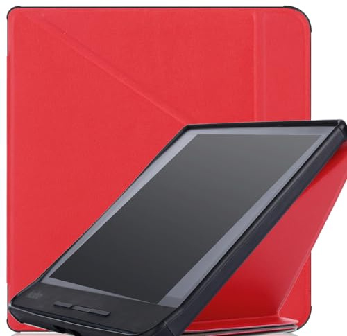 Case for Kobo Forma E-Reader Case, 8-inch, Premium TPU Leather, Slim Protective Cover with Auto Sleep/Wake and Stand Function (Red)