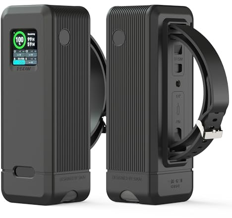 Housse en silicone anti-perte et agréable au toucher pour Anker Power Bank 27,650mAh 250W, avec trou pour vis 1/4 pouce, et compartiments de stockage pour carte TF/SIM et aiguille d'éjection de carte.