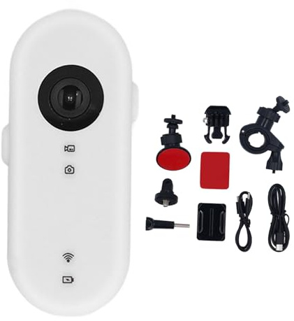 CCYLEZ Caméra de Cyclisme, Caméra d'action 1080p, Caméra de Sports de Plein Air sans Fil, Objectif Grand Angle Portable à 90 Degrés, Stabilisateur EIS intégré pour Le Cyclisme, Les