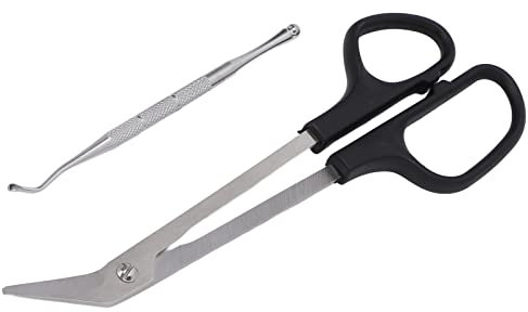 Forbici per unghie. Design ergonomico con manico lungo in acciaio inossidabile di per tagliare le forbici per unghie dei piedi spesse e incarnite