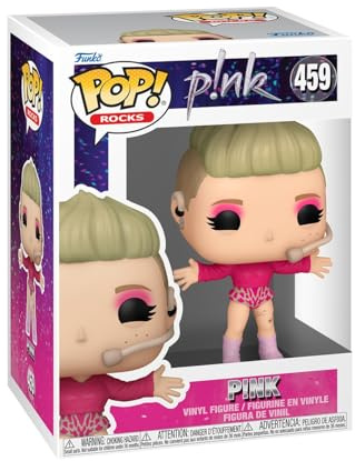 Funko Pop! Rocks: rosa - Trustfall - P!nk - samlarfigur i vinyl - presentidé - officiella varor - leksaker för barn och vuxna - musikfans - docka för samlare och utställning