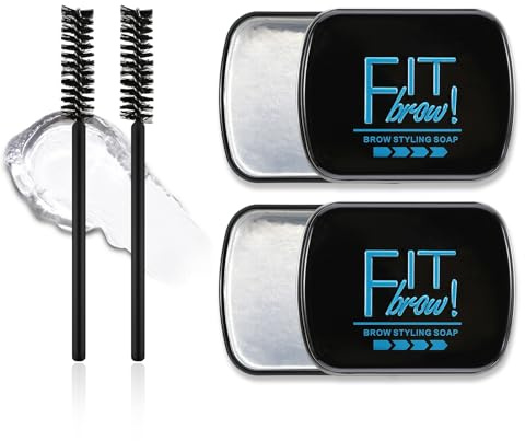 Boobeen Maquillage Kit de savon pour sourcils, Savon pour sourcils, Gel clair pour sourcils avec brosse, Gel modelant longue durée, Crée des sourcils plus fournis et plus épais