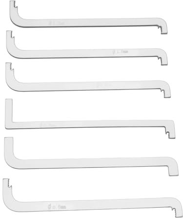 ECSiNG 6 Piezas de Llave de Tensión de Doble Cabeza para Cerrajeros Ganzúas Varilla de Empuje Llave de Tensión para Ganzúas Adecuada para Reparaciones de Cerrajeros Y Apertura de Cerraduras