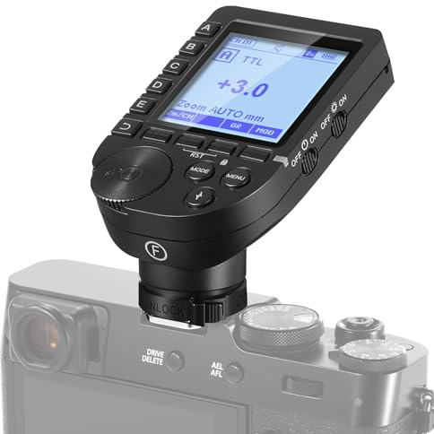 NEEWER QPRO-F TTL Flash Trigger sans Fil Amélioré Compatible avec Fujifilm 1/8000s HSS Grand Écran Incliné 5 Groupe 9 Fonctions Personnalisables pour Q4 Q3 Q300 Z2 Z1 Z760 NW760 S101-300W PRO/400W PRO