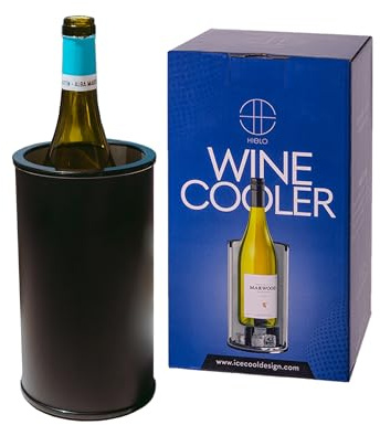 Hielo Luxury Wine & Champagne Chiller Bucket - No Drip - Uses Just 5 Ice Cubes, Sleek Sustainable Ice Cooler for Home, Parties, Gifting & High-End Hospitality - Fits Most 750ml Bottles
