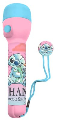 Disney Stitch Linterna, Infantil Linterna LED, Incluye Corra de Muñeca, Regalo para Niñas