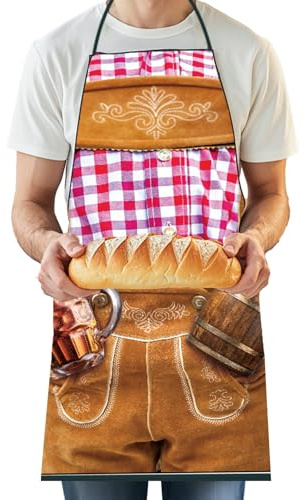 Manolyee Delantal Divertido Parrilla Hombres,Jardinería Trabajo | Delantales Divertidos Resistentes a las Manchas para Acción de Gracias Picnic Cocinar Acampar Boda Halloween Barbacoa