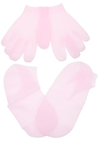 TOGEVAL 2 Pairs Gel Moisturizing Gloves and Socks Set for Overnight Skin Care Hydrating Hand and Foot Mask for Cracked Feet Repair and Dry Skin Care