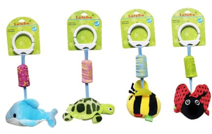 TOYANDONA Wiegenanhänger Rassel Biene Handgemachtes Babyspielzeug Weiche Hängespielzeug für Neugeborene Babybett Kinderwagen Zubehör