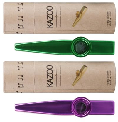 ABOOFAN Kazoo Instrument Musical en Métal Léger Facile à Jouer Ensemble Créatif Simple Design 1 Set pour Accompagnement Guitare pour Garçon et Filles et Musique