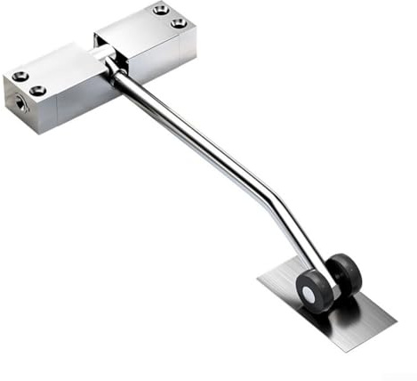 Feeshoppher Verstellbarer Türschließer aus Edelstahl, automatischer Pufferrückprall mit glatter Riemenscheibe und wasserdichtem, rostfreiem, verschleißfestem Material für Home Gate Spring Closer