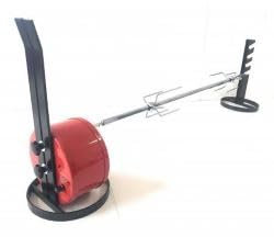 ALLEGRI Tournebroche électrique USB - Alimentation par prise courant, banque de puissance - broches longeur 95cm - 2 fourchettes de serrage de la viande PRISE USB NON FOURNIE