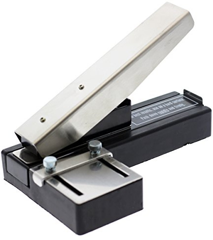 Heavy Duty Stapler Style ID Badge Slot Hole Punch (Rectangle) - with Adjustable Guides and Non-Skid Base for PVC & Plastic and Laminated Paper Cards by Specialist ID