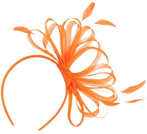 Caprilite Großer Fascinator mit Netz-Hut und Federn