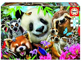 Educa - Puzzle de 300 pièces pour Enfants | Black-Eyed Friends Selfie | Jeu Éducatif | Recommandé à partir de 8 Ans (18610)