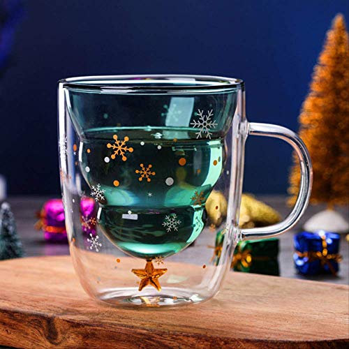 BAJIE Kaffeetasse270 ml Doppelschicht-Kaffeetasse Hohe Borosilikatglas-Tasse Kalte Getränke- Tasse Heiße Getränke- Tasse Süße Bären- Tasse Milch- Tasse Kaffeetasse Ab 300 ml