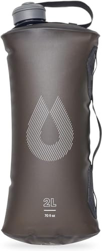 HydraPak Seeker - Faltbarer Wasserspeicher (2L) - BPA- und PVC-freier Camping-Trinkwassersack - Mammutgrau