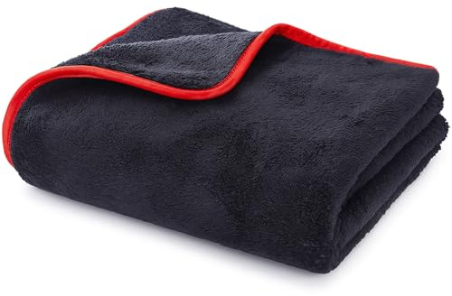 Soft Thick Car Cleaning Cloth 1200 GSM, 40 x 40 cm, Ultra-Absorbent, Lint-Free, Premium Microfiber Towel for Auto Detailing, Drying, Polishing, Interior & Exterior Cleaning, Scratch-Free, Quick Drying