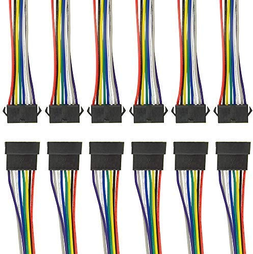 BGTXINGI 40 Stück (20 Paar) 8-polige Buchse und Stecker Verbindungsstecker mit Terminal Anschlusskabel für LED-Lichtstreifen, 150 mm, kompatibel mit JST SM