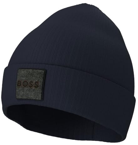 BOSS Men's Foxxy Beanie, Dark Blue404, One Size