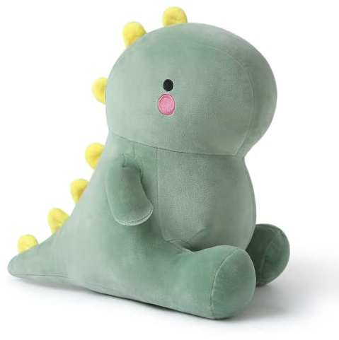 shownicer Peluche Dinosauro, Kawaii Dino Giocattolo Morbido, Animali di Peluche, Bambola di Peluche Cuscino, Regalo per Bambini Ragazza 3+ Anni (Verde, 25cm)