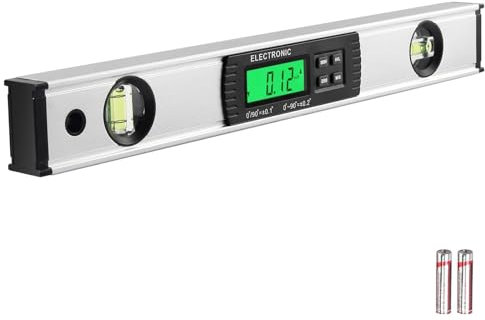 ALLmeter Digital Magnetic Level,Digital Spirit Level 16 inch 4 * 90°0-360°Spirit Level Inclinometer Angle Finder LCD Backlight Display IP54 Bubble for Carpentry,Building,Masonry,Automobile,Masonry